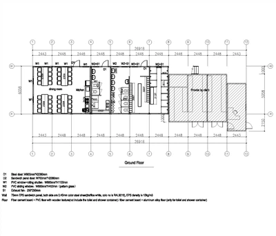 สำนักงานชั่วคราว CBC Flatpack Container สำหรับ บริษัท PTC ของชิลี